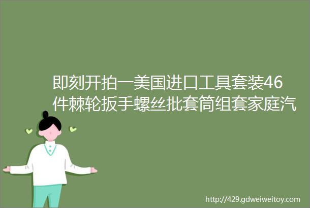 即刻开拍一美国进口工具套装46件棘轮扳手螺丝批套筒组套家庭汽车必备工具二日本SKII神仙水面膜被称作前男友面膜